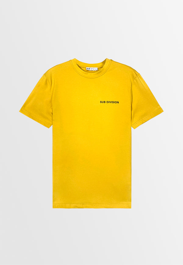 Men Short-Sleeve Graphic Tee - Yellow - 410028