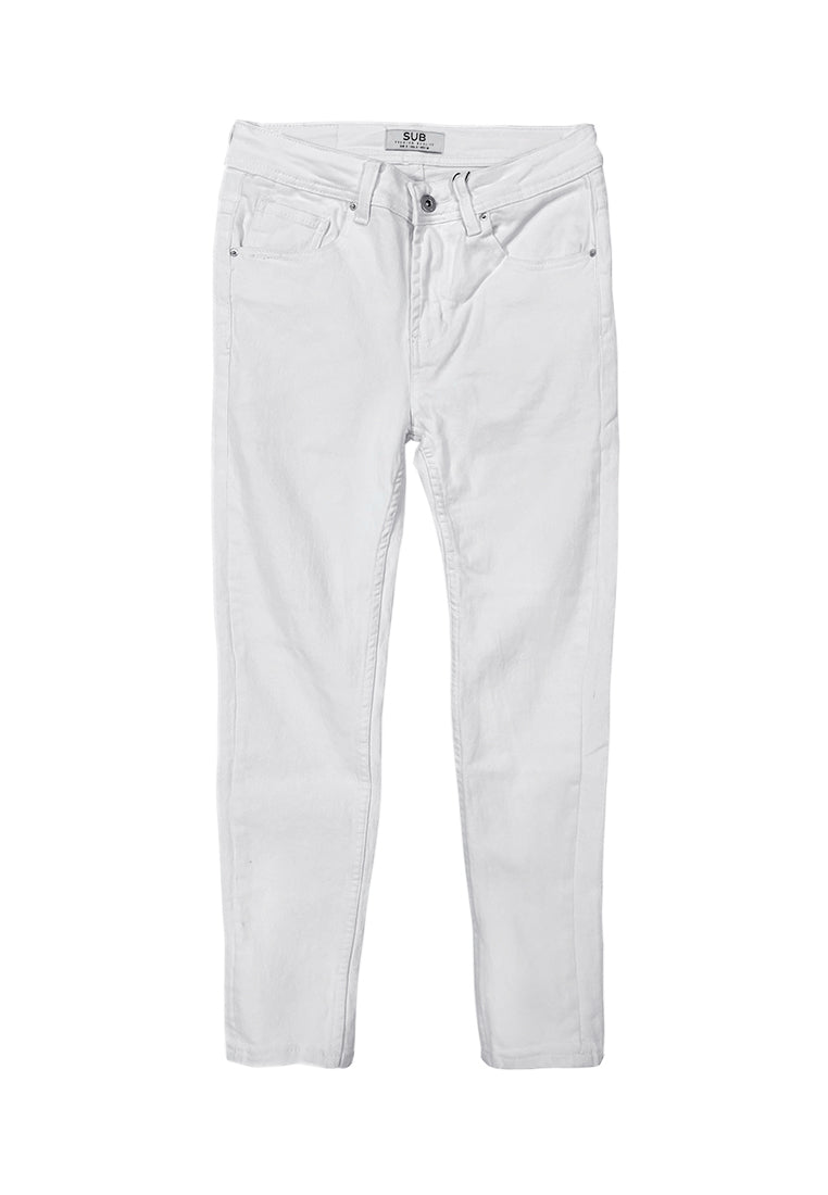Men Skinny Fit Long Jeans - White - REM784