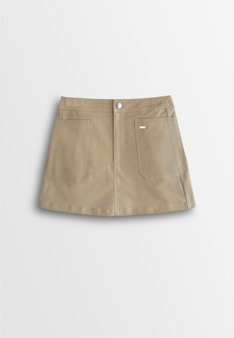 Women Short Skirt - Khaki - 610355