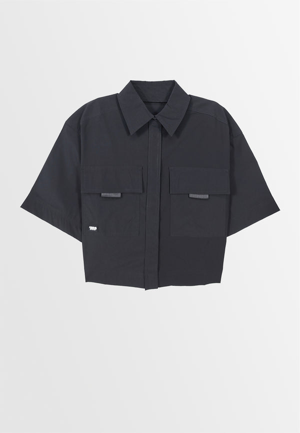 Women Short-Sleeve Shirt - Black - S3W715