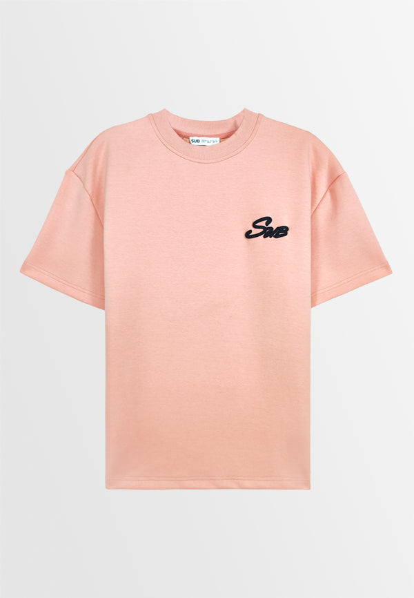 Men Short-Sleeve Fashion Tee - Pink - 410040
