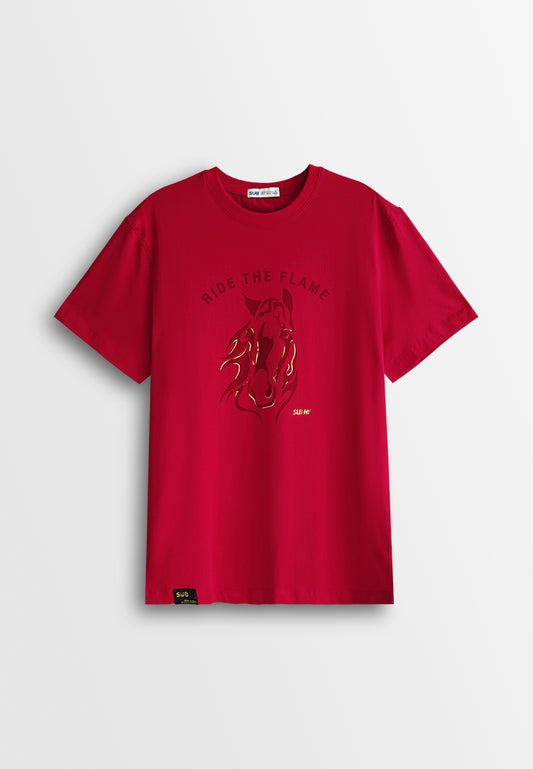 Men Short-Sleeve Graphic Tee - Red - 510353
