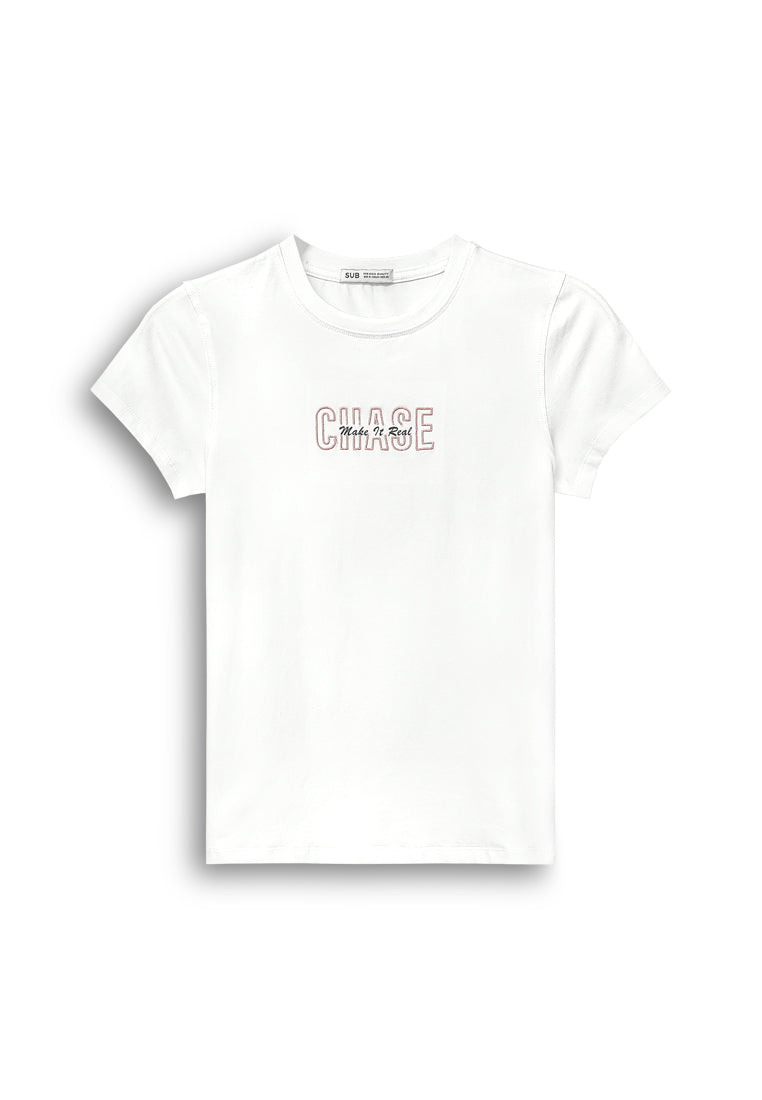 Women Short-Sleeve Graphic Tee - White - 610251