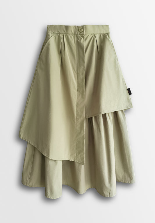 Women Midi Skirt - Khaki - 510159