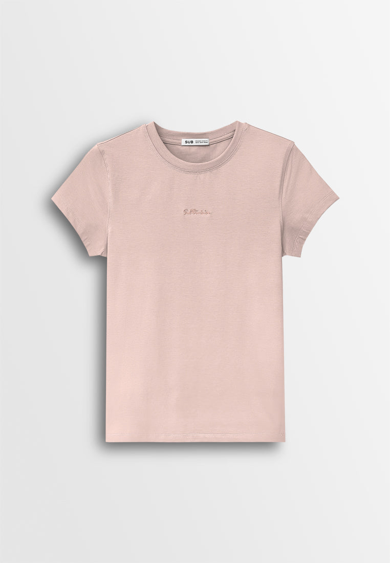 Women Short-Sleeve Graphic Tee - Pink - 610247