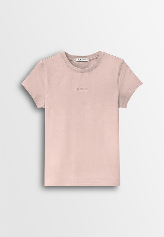Women Short-Sleeve Graphic Tee - Pink - 610247