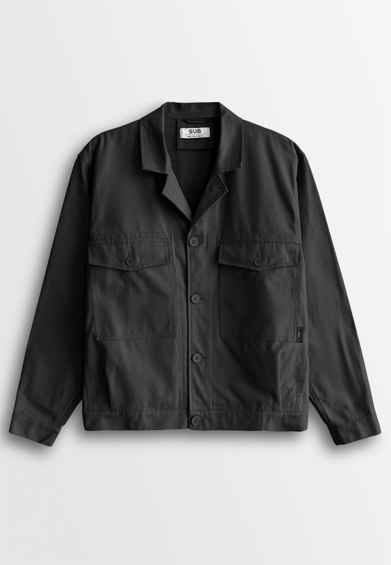 Men Oversized Bomber Jacket - Black - 510238