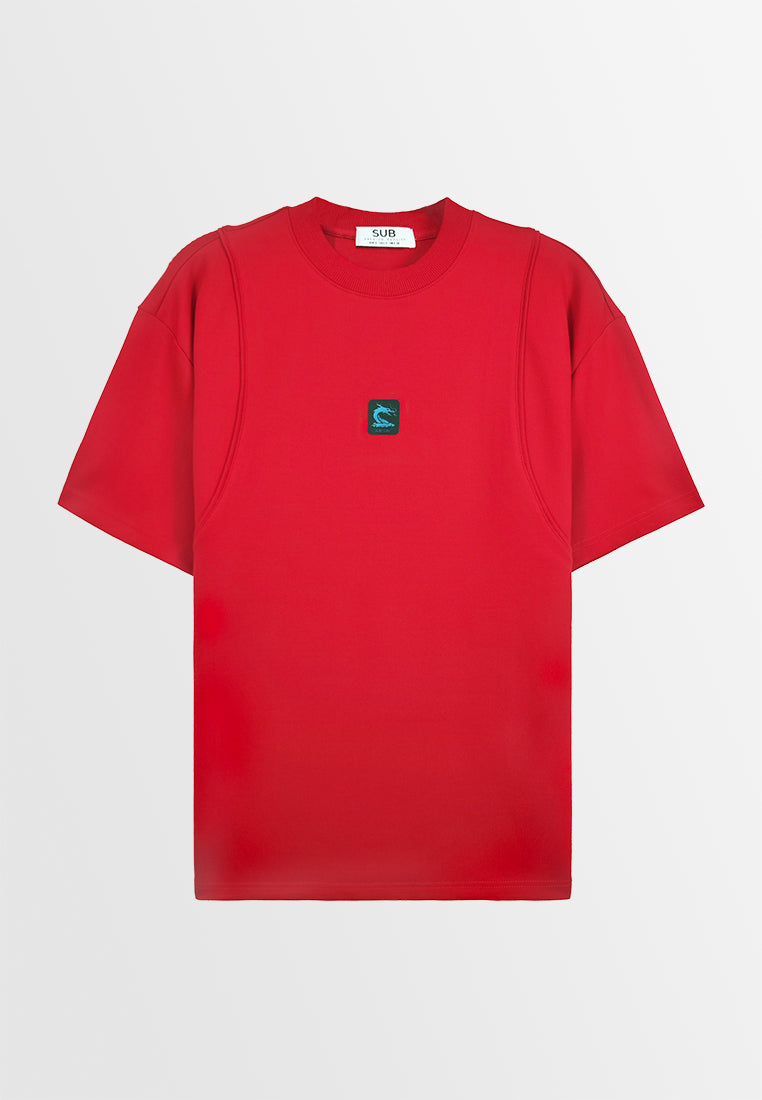 Men Short-Sleeve Fashion Tee - Red - 410003