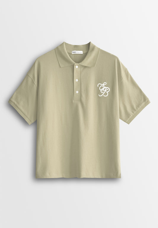 Men Short-Sleeve Fashion Polo Tee - Khaki - 510379