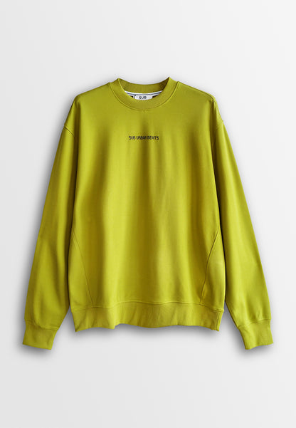 Men Oversized Long-Sleeve Sweatshirt - Yellow - 510253