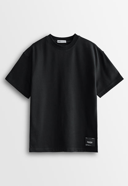 Men Oversized T-Shirt Short Sleeve - Black - 510376