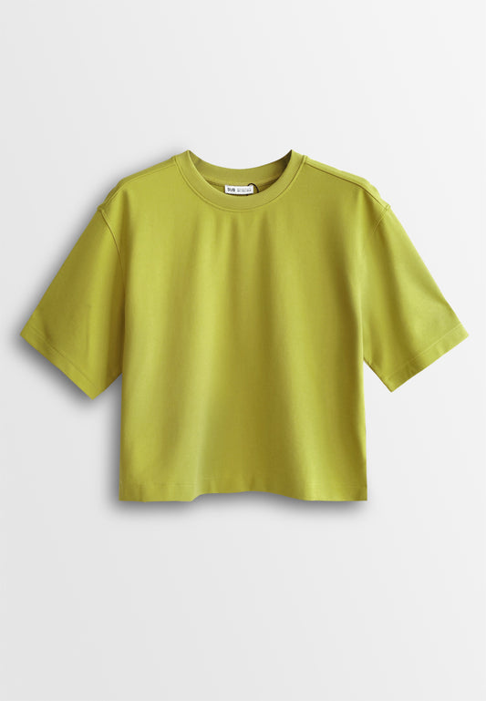 Women Short-Sleeve Fashion Tee - Dark Yellow - 510268