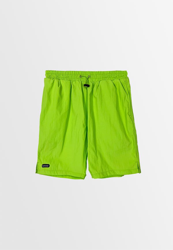 Men Nylon Short Jogger - Neon Green - H2M723