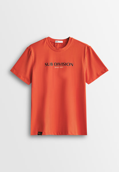 Men Short-Sleeve Graphic Tee - Orange - 510181