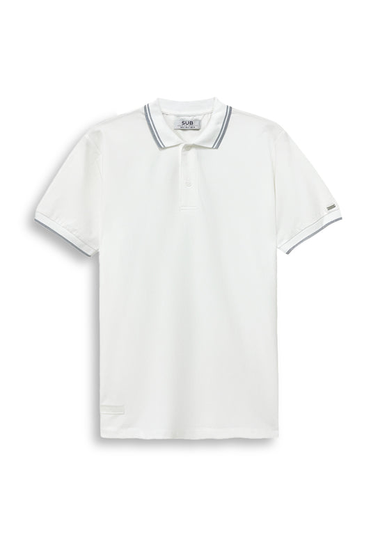 Men Short-Sleeve Polo Tee - White - H2M642