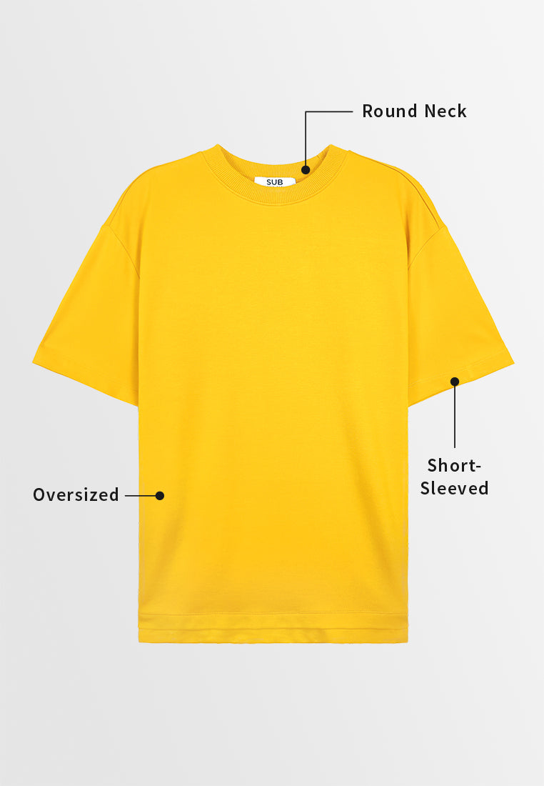 Men Short-Sleeve Fashion Tee - Yellow - 410042