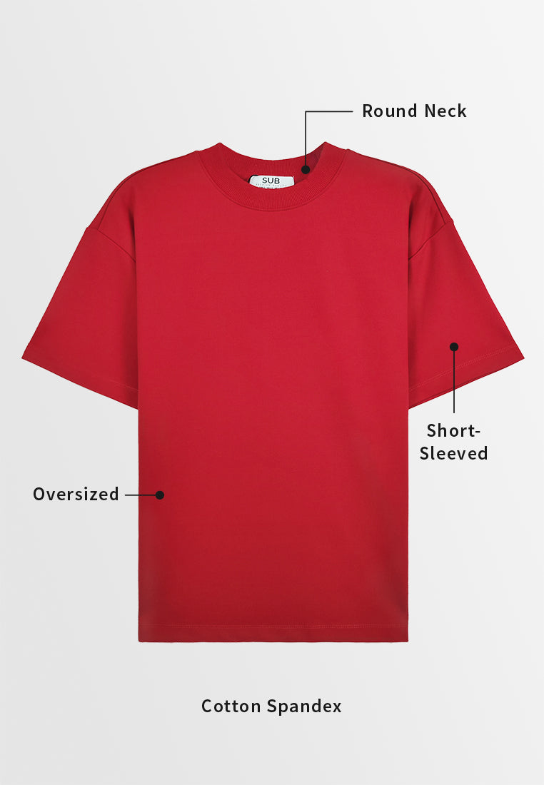 Men Short-Sleeve Fashion Tee - Red - 310202