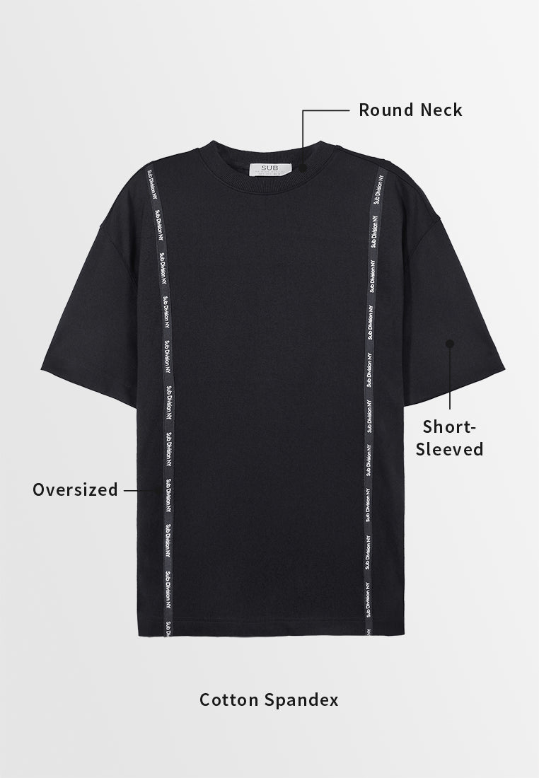 Men Short-Sleeve Fashion Tee - Black - 310012