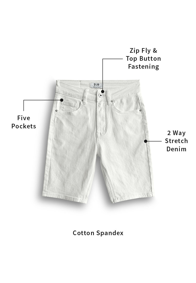 Men Short Jeans - White - 510268