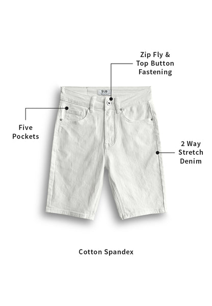 Men Short Jeans - White - 510268