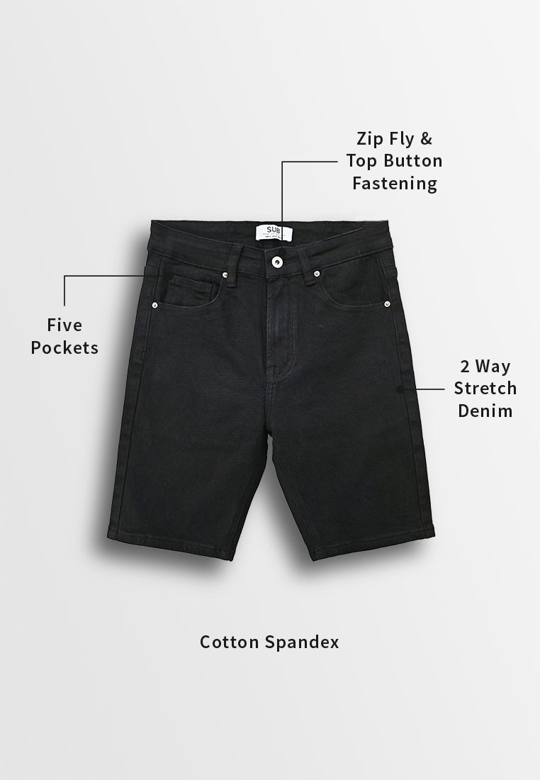 Men Short Jeans - Black - 310211/510088