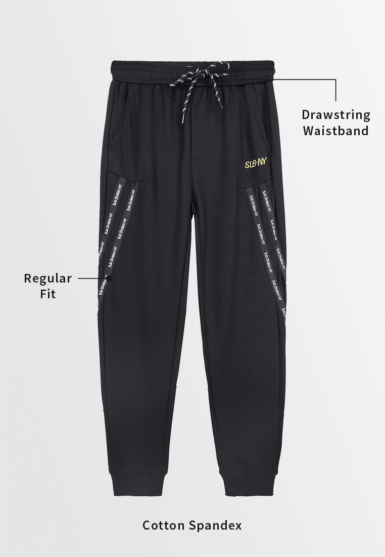Men Long Jogger - Black - 310016