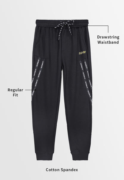 Men Long Jogger - Black - 310016