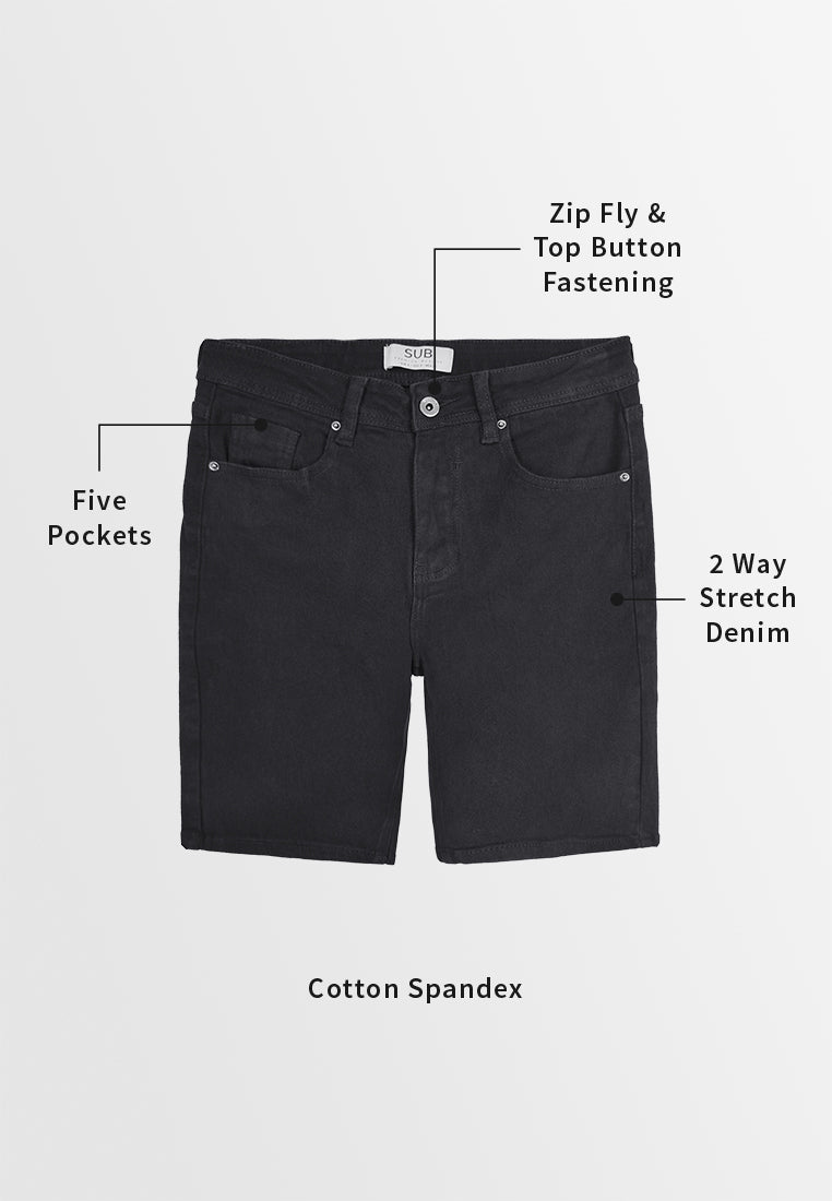 Men Short Jeans - Black - 310211