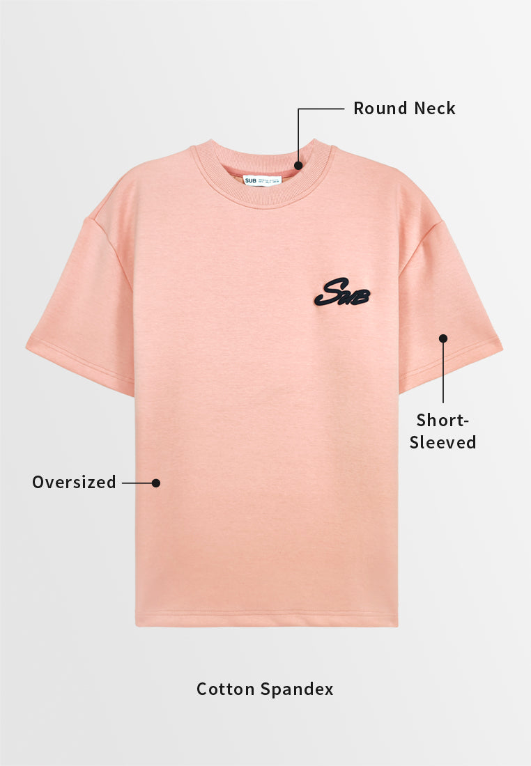 Men Short-Sleeve Fashion Tee - Pink - 410040