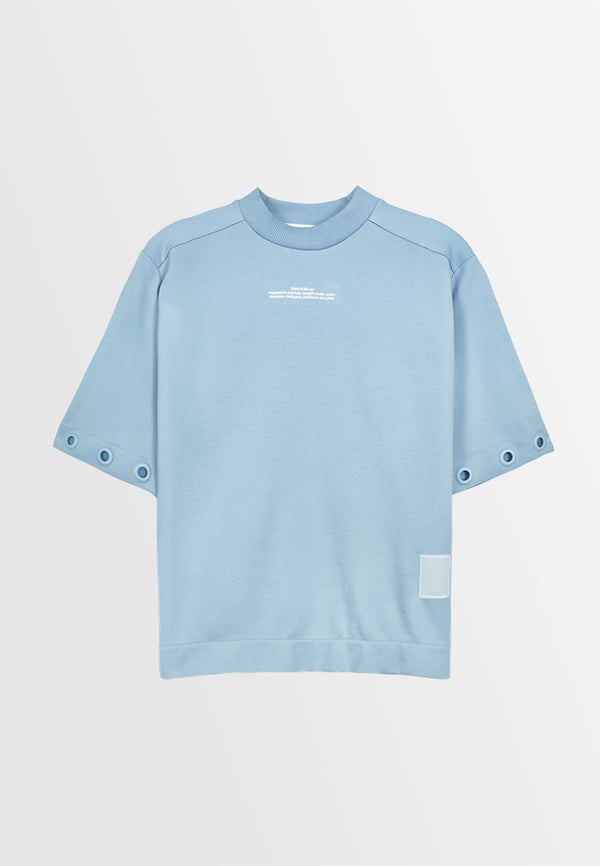 Women Short-Sleeve Sweatshirt - Blue - 410072