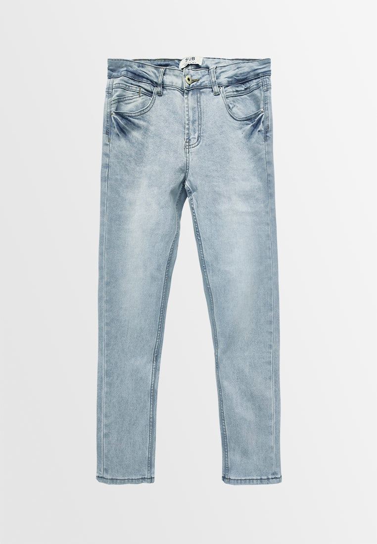Men Slim Fit Long Jeans - Light Blue - M3M988