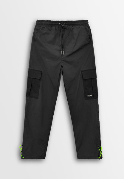 Men Wide Leg Long Pants - Black - 410217