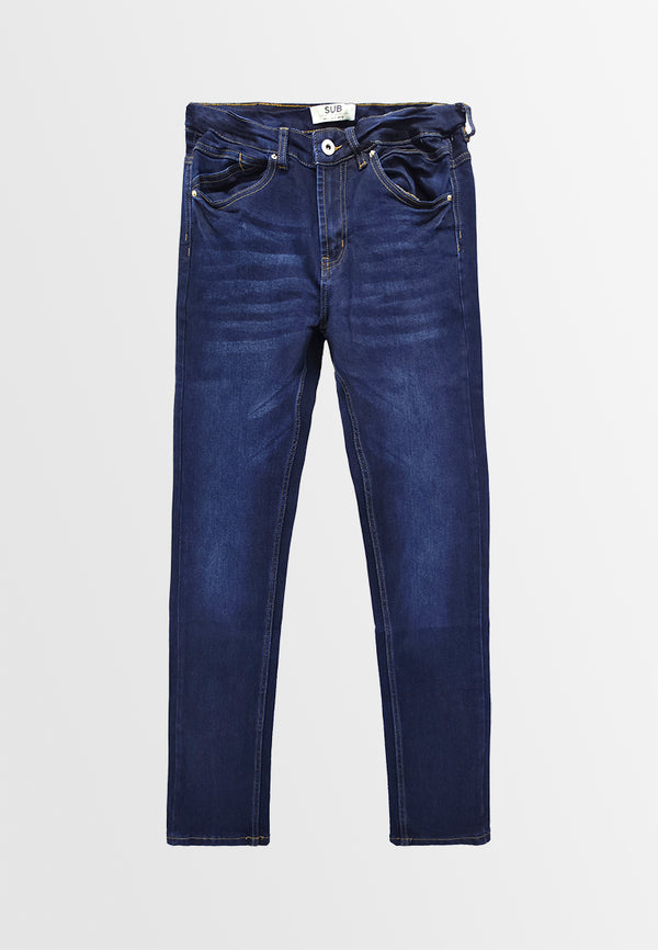 Men Slim Fit Long Jeans - Dark Blue - M3M986