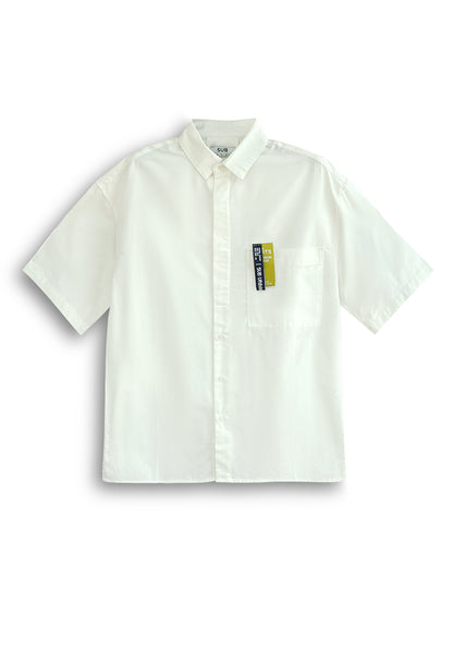 Men Oversized Short-Sleeve Shirt - White - 510251