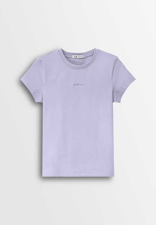 Women Short-Sleeve Graphic Tee - Purple - 610249
