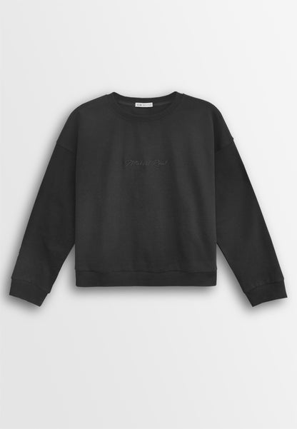 Women Long-Sleeve Sweatshirt - Black - 610256