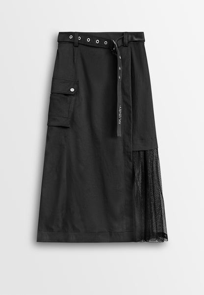 Women Long Skirt - Black - 610400