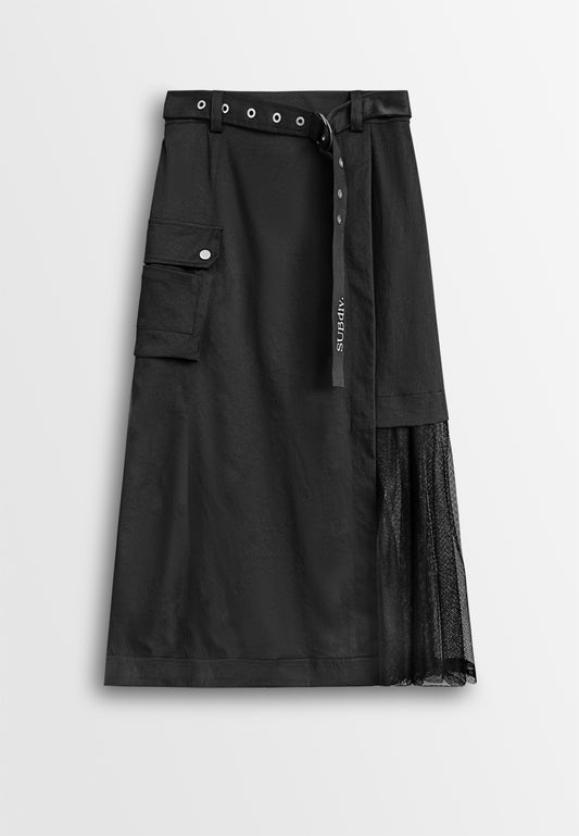 Women Long Skirt - Black - 610400