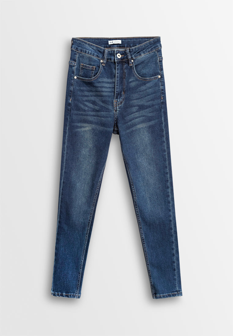Women Skinny Fit Long Jeans - Dark Blue - 610245