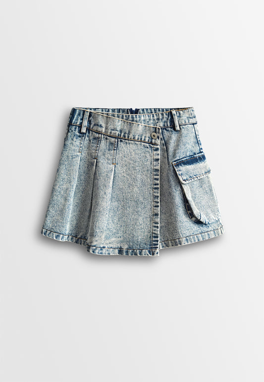Women Skort Jeans - Blue - 610439