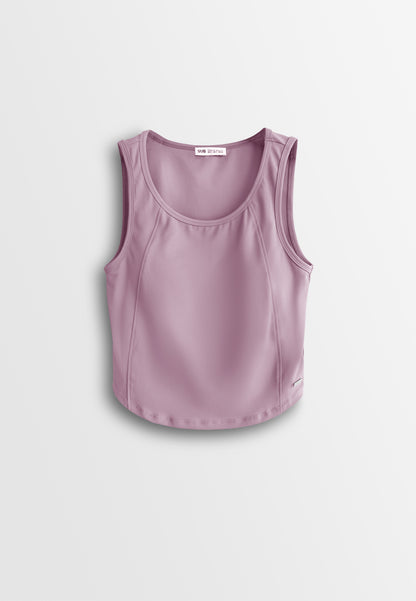 Women Sleeveless Integrated Bra Top - Purple - 610371