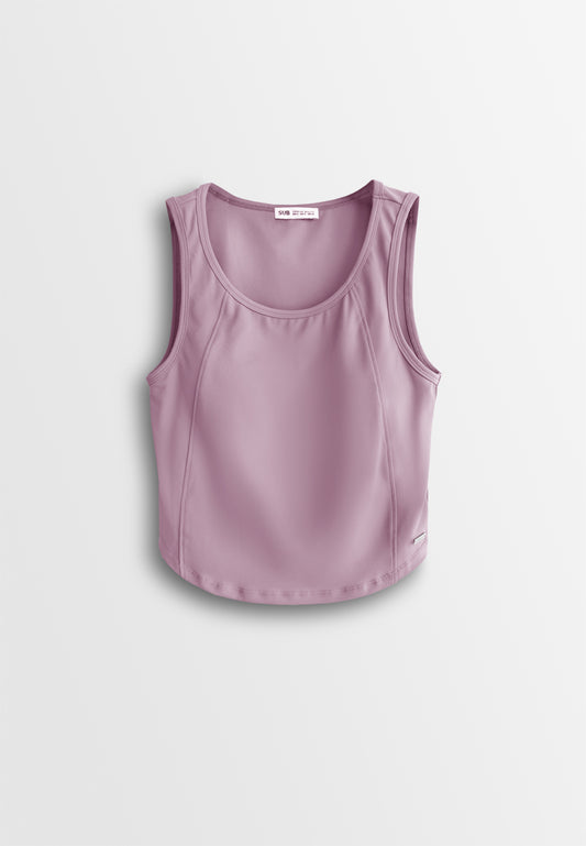 Women Sleeveless Integrated Bra Top - Purple - 610371