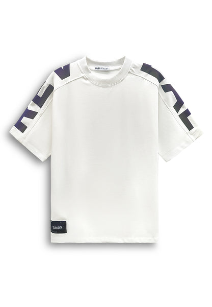 Men Oversized T-Shirt Short Sleeve - White - 610261