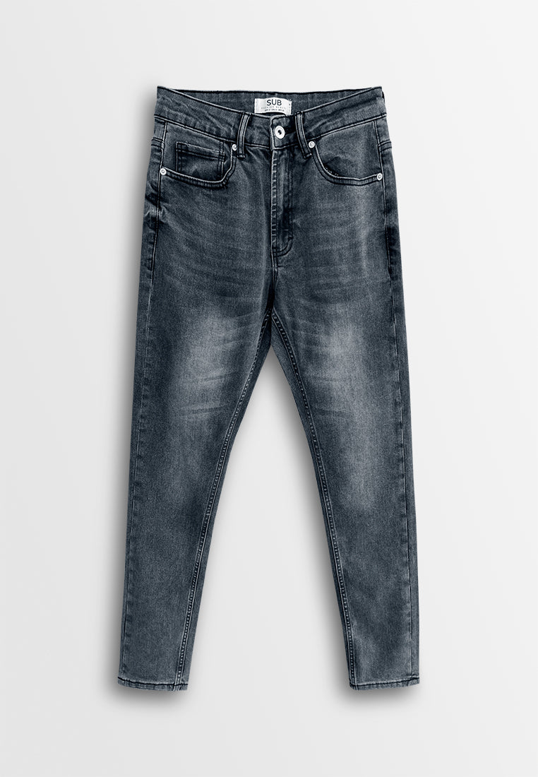 Men Slim Fit Long Jeans - Black - 610240