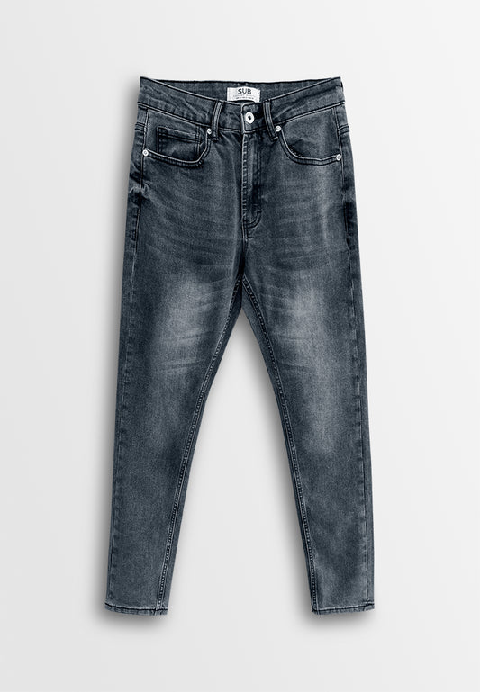 Men Slim Fit Long Jeans - Black - 610240