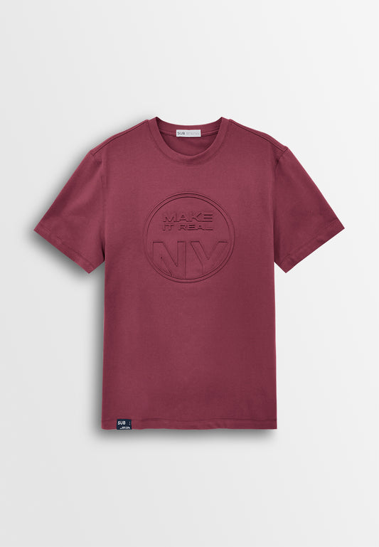 Men Short-Sleeve Graphic Tee - Maroon - 610251