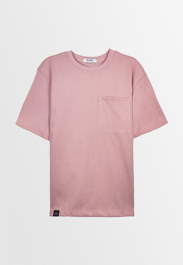 Men Short-Sleeve Fashion Tee - Pink - M3M865