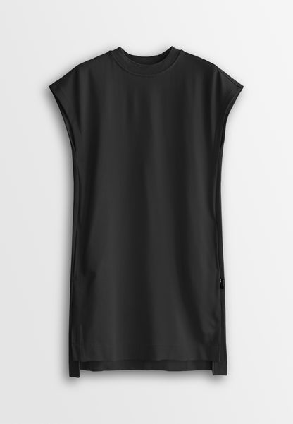 Women Sleeveless Midi Dress - Black - 610006