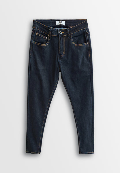 Men Skinny Fit Long Jeans - Dark Blue - 510009