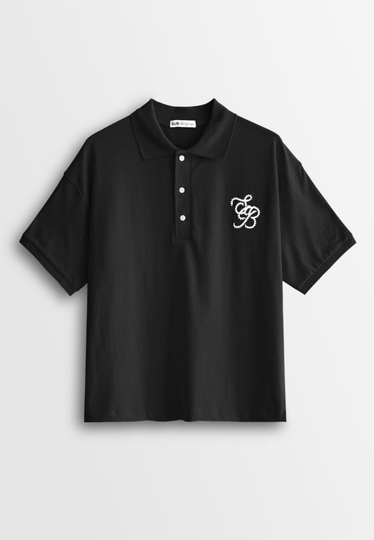 Men Short-Sleeve Fashion Polo Tee - Black - 510375